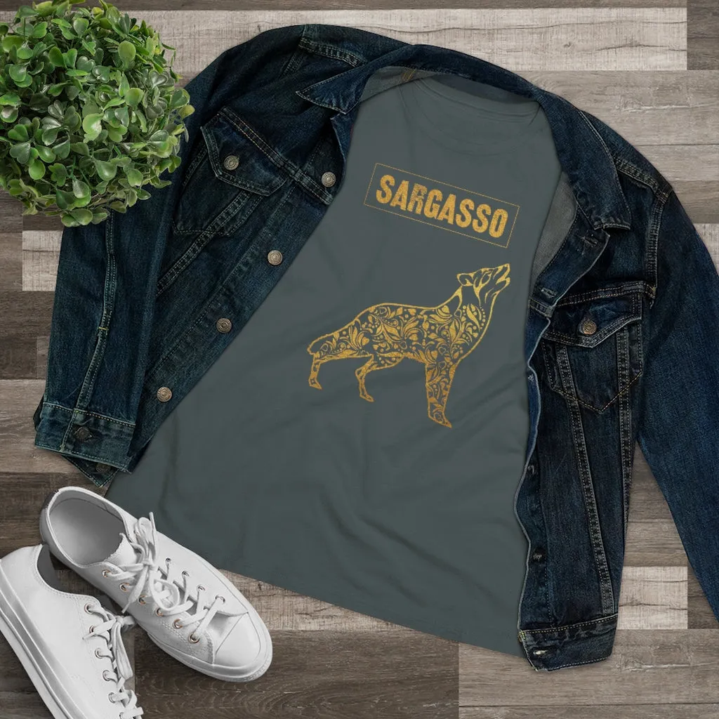 Gold Holistic Wolf, Women's Premium Tee