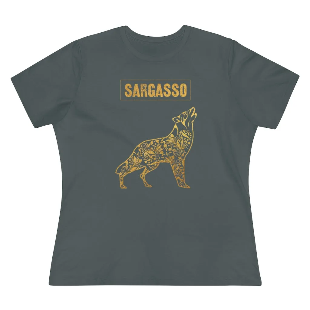 Gold Holistic Wolf, Women's Premium Tee