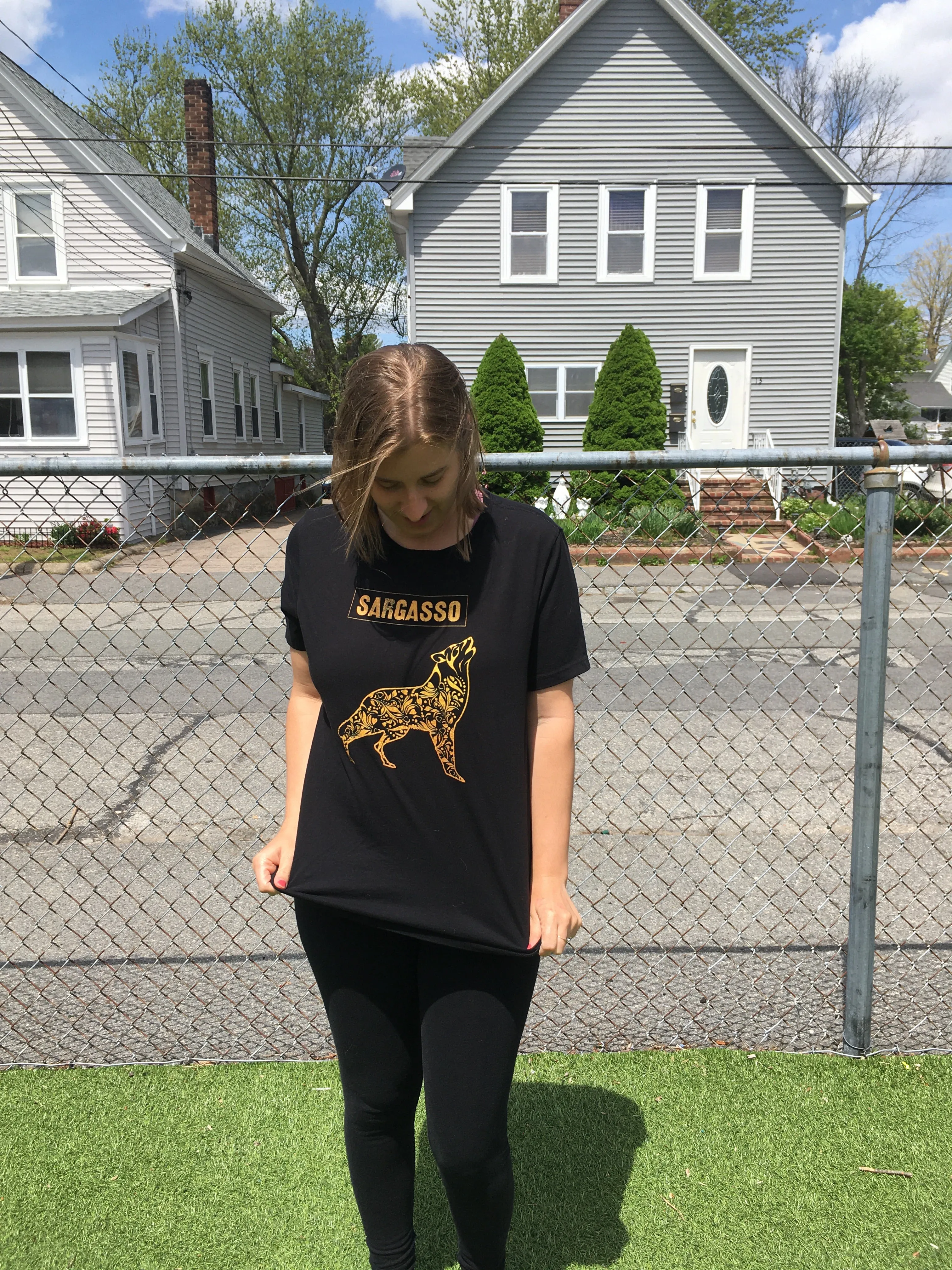 Gold Holistic Wolf, Women's Premium Tee