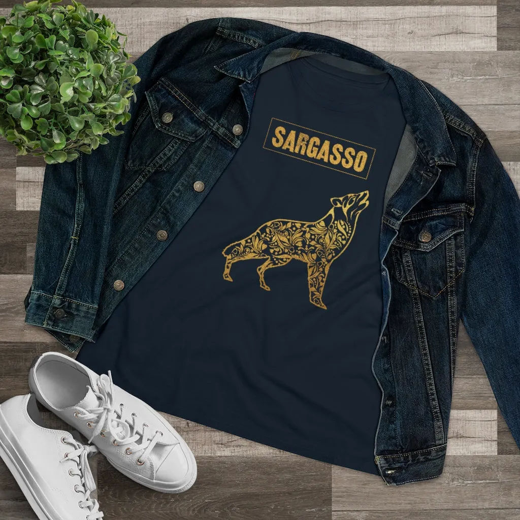 Gold Holistic Wolf, Women's Premium Tee