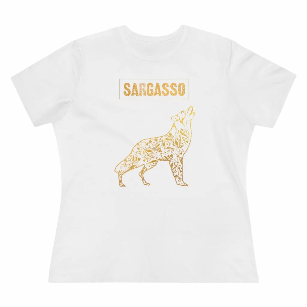 Gold Holistic Wolf, Women's Premium Tee