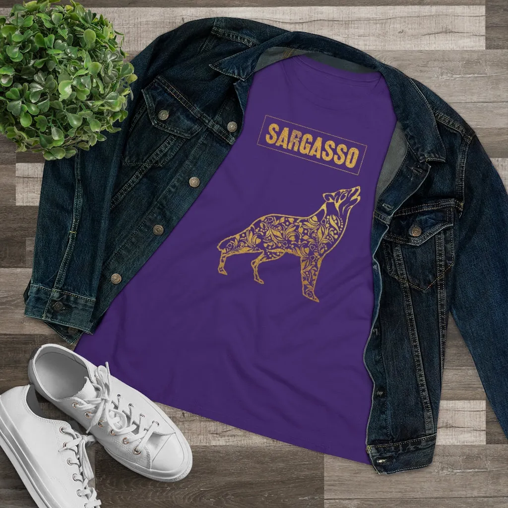 Gold Holistic Wolf, Women's Premium Tee