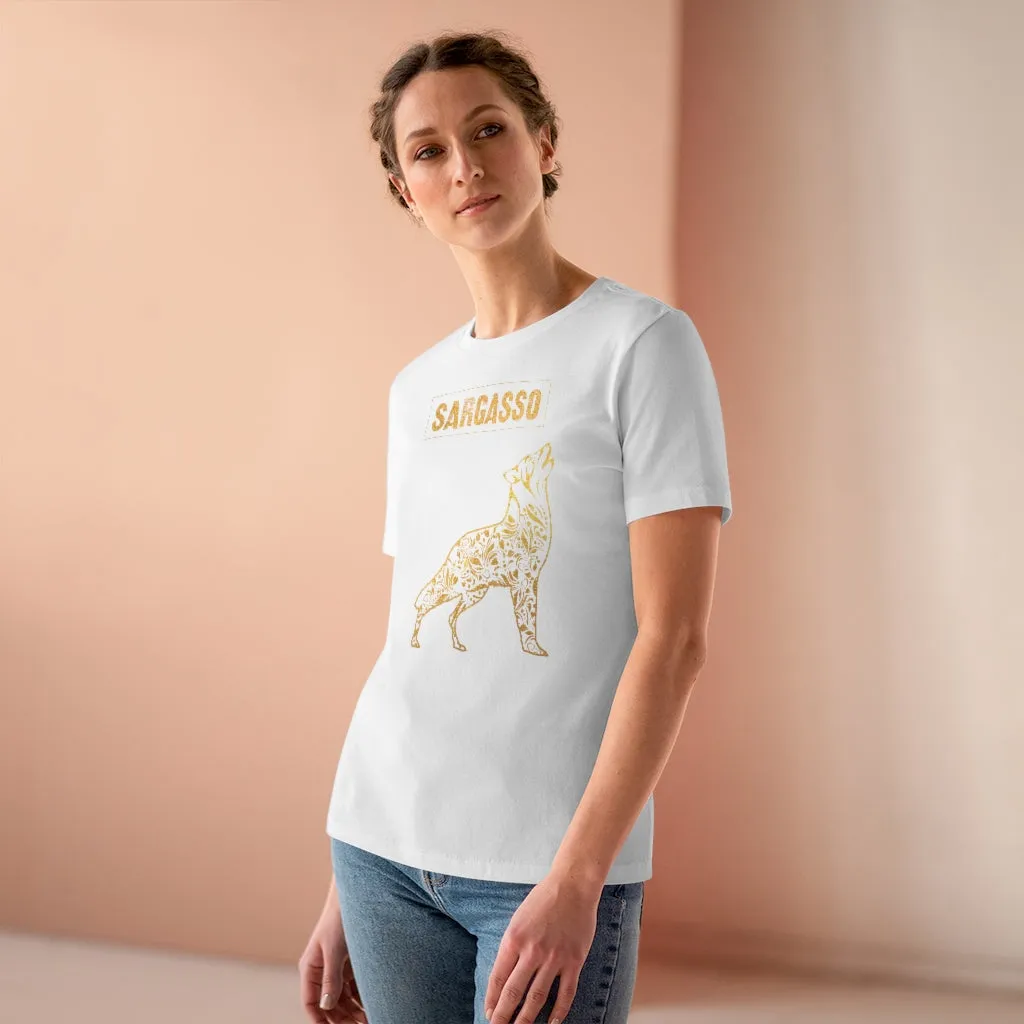 Gold Holistic Wolf, Women's Premium Tee