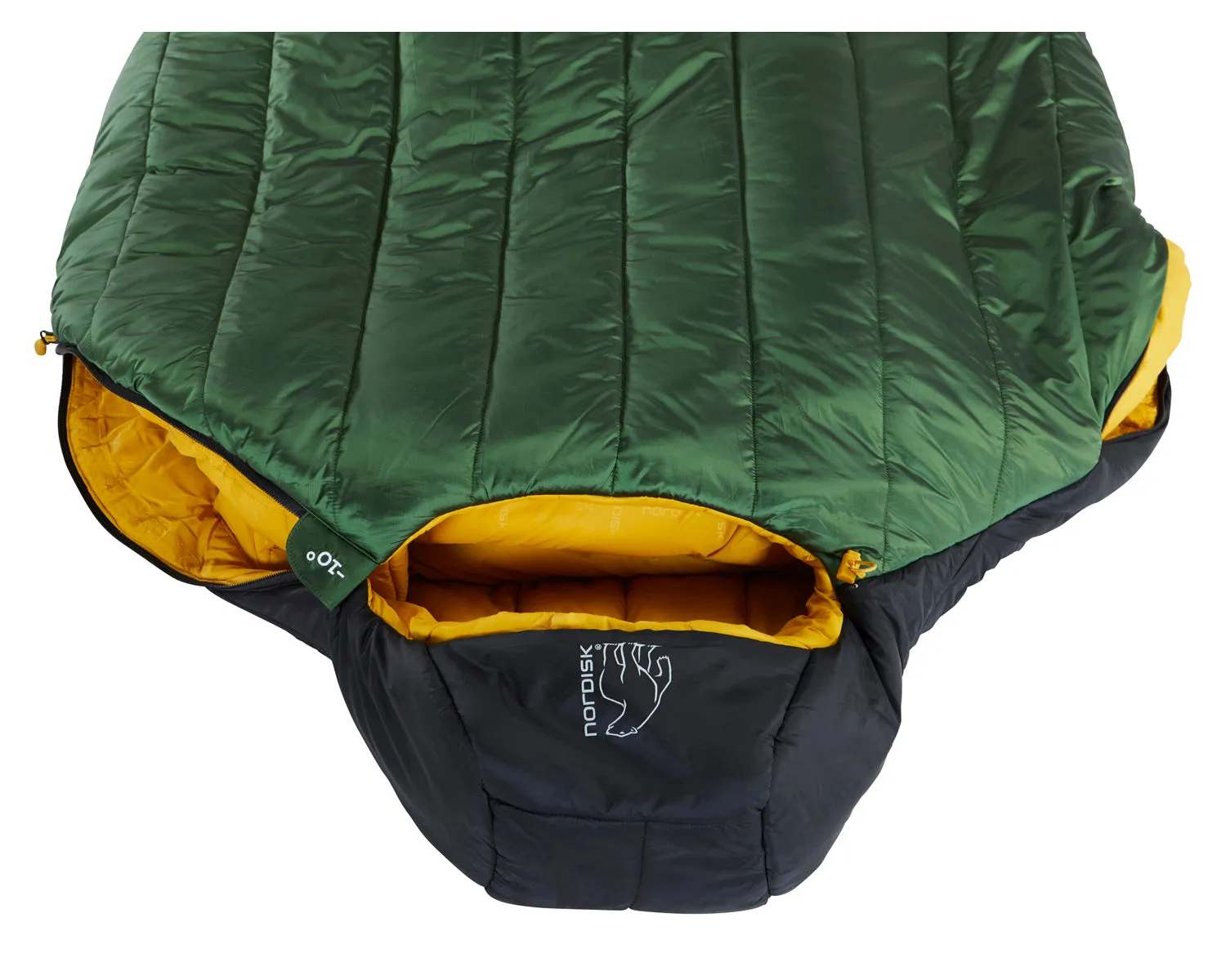 Gormsson -10° Mummy sleeping bag - Artichoke Green/Mustard Yellow/Black