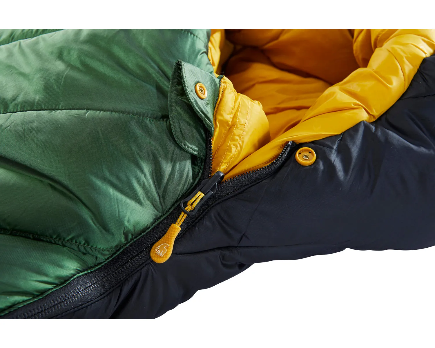 Gormsson -10° Mummy sleeping bag - Artichoke Green/Mustard Yellow/Black