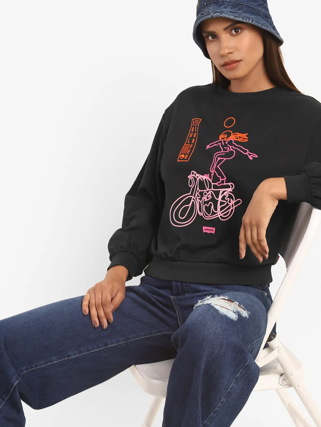 Graphic Sweatshirt From The Levi's Motorcycle Collection