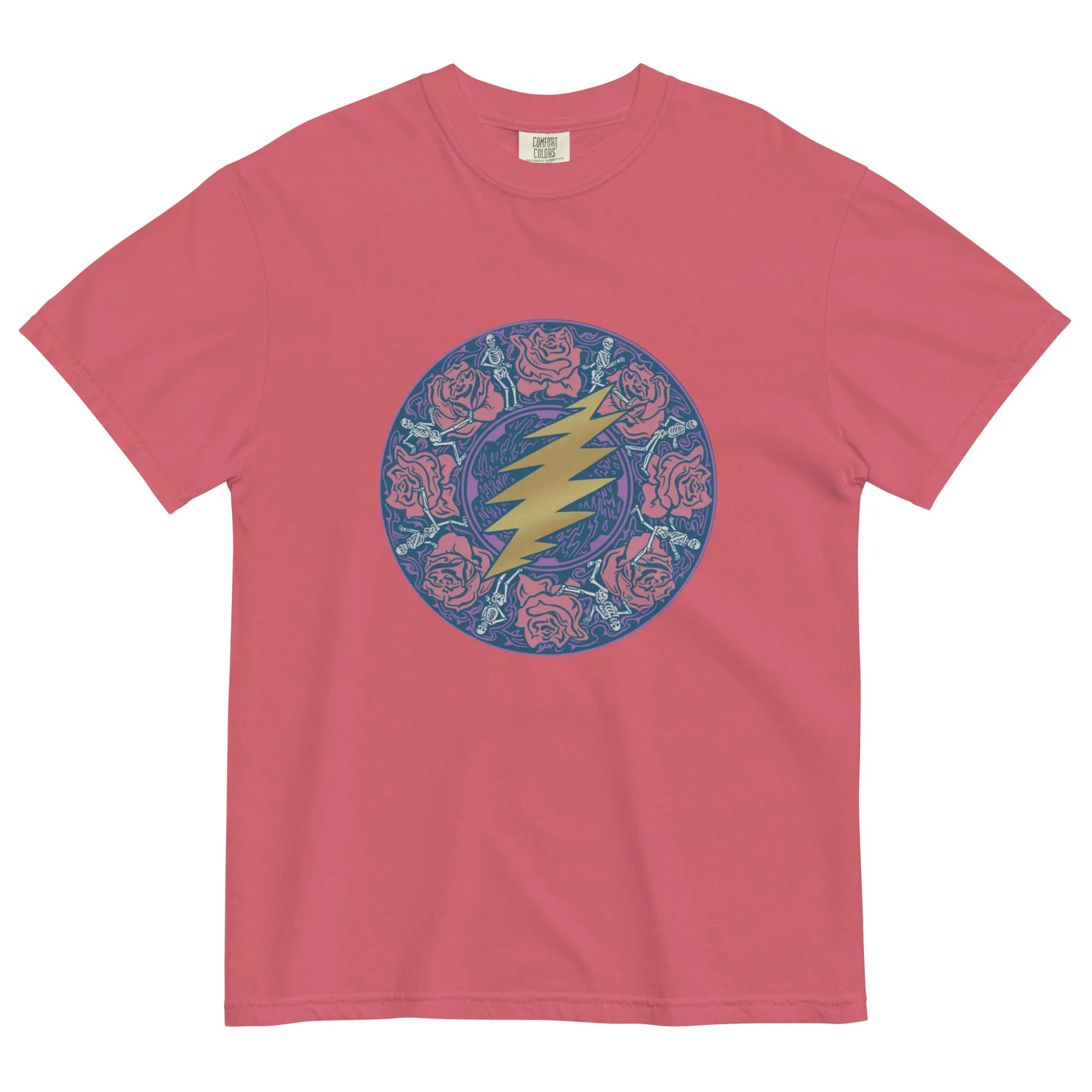 Grateful Dead | Pigment Dye Oversize Cotton Tee | Bolt and Roses