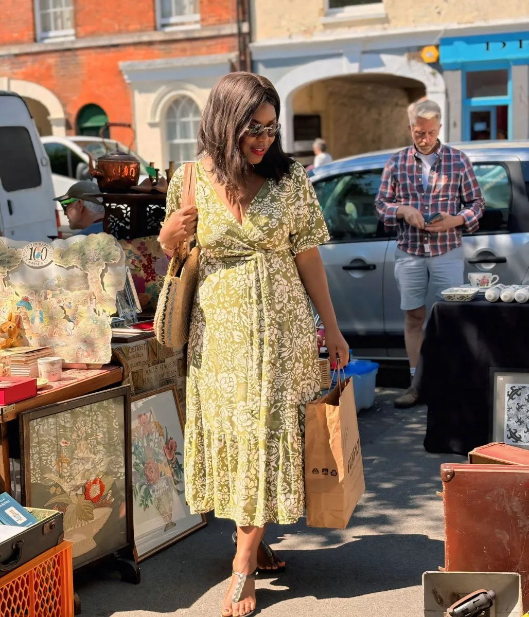 Green Sophia Midi Dress