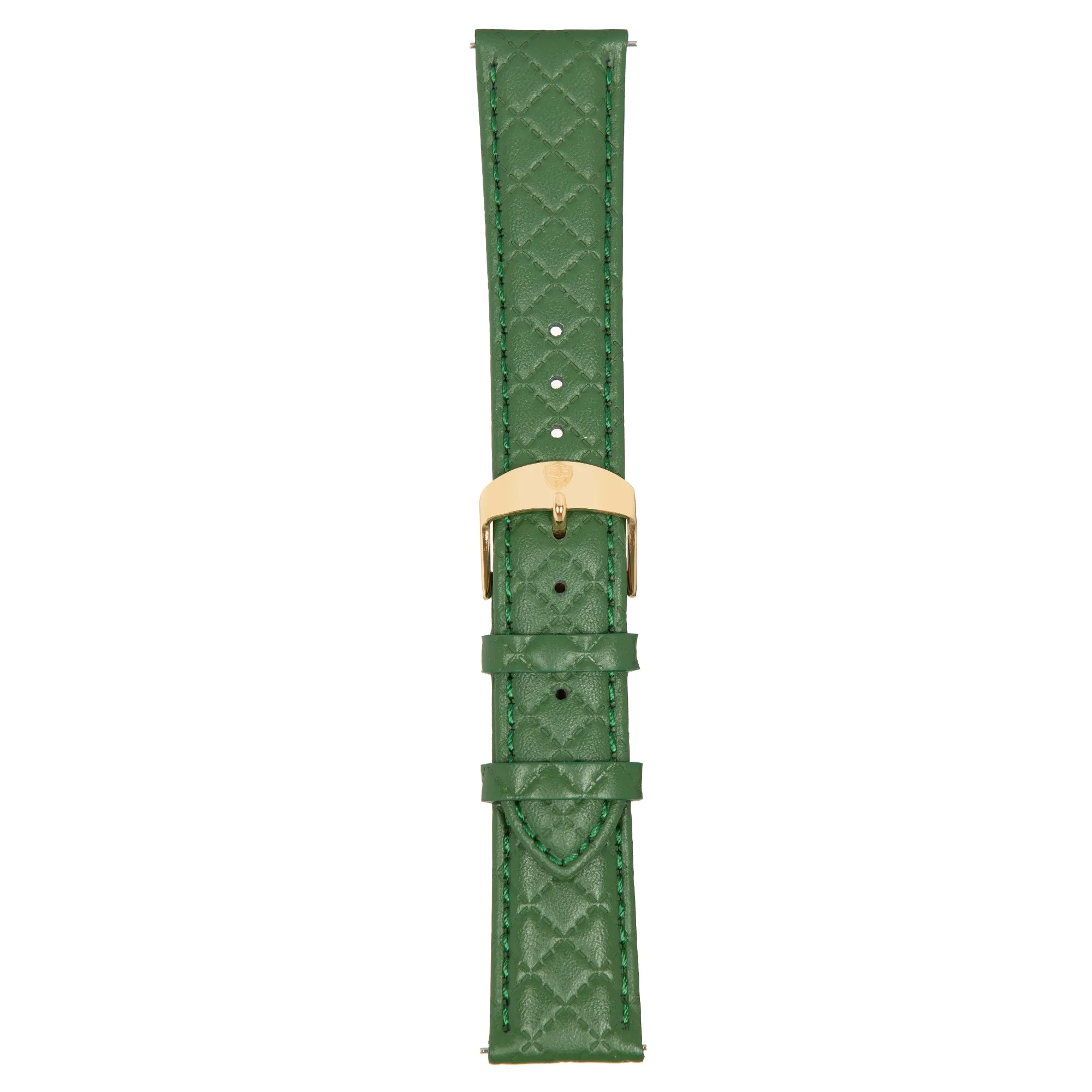 Green/Gold Leather Band