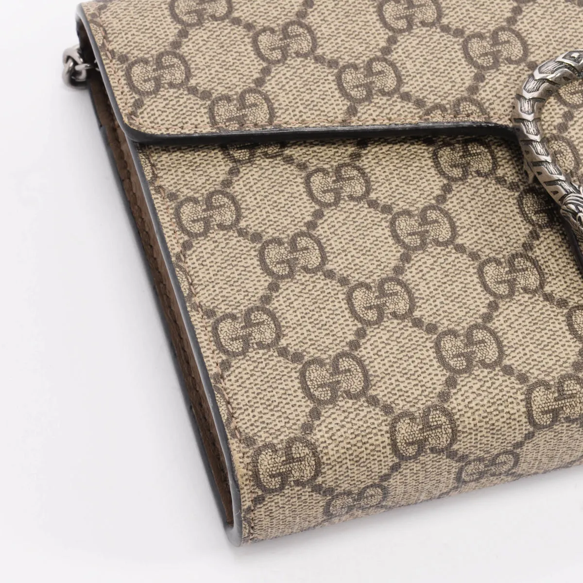 Gucci Beige GG Supreme Dionysus Wallet on Chain