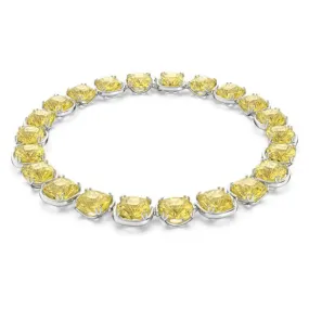 HARMONIA CHOKER, CUSHION CUT, YELLOW, RHODIUM PLATED