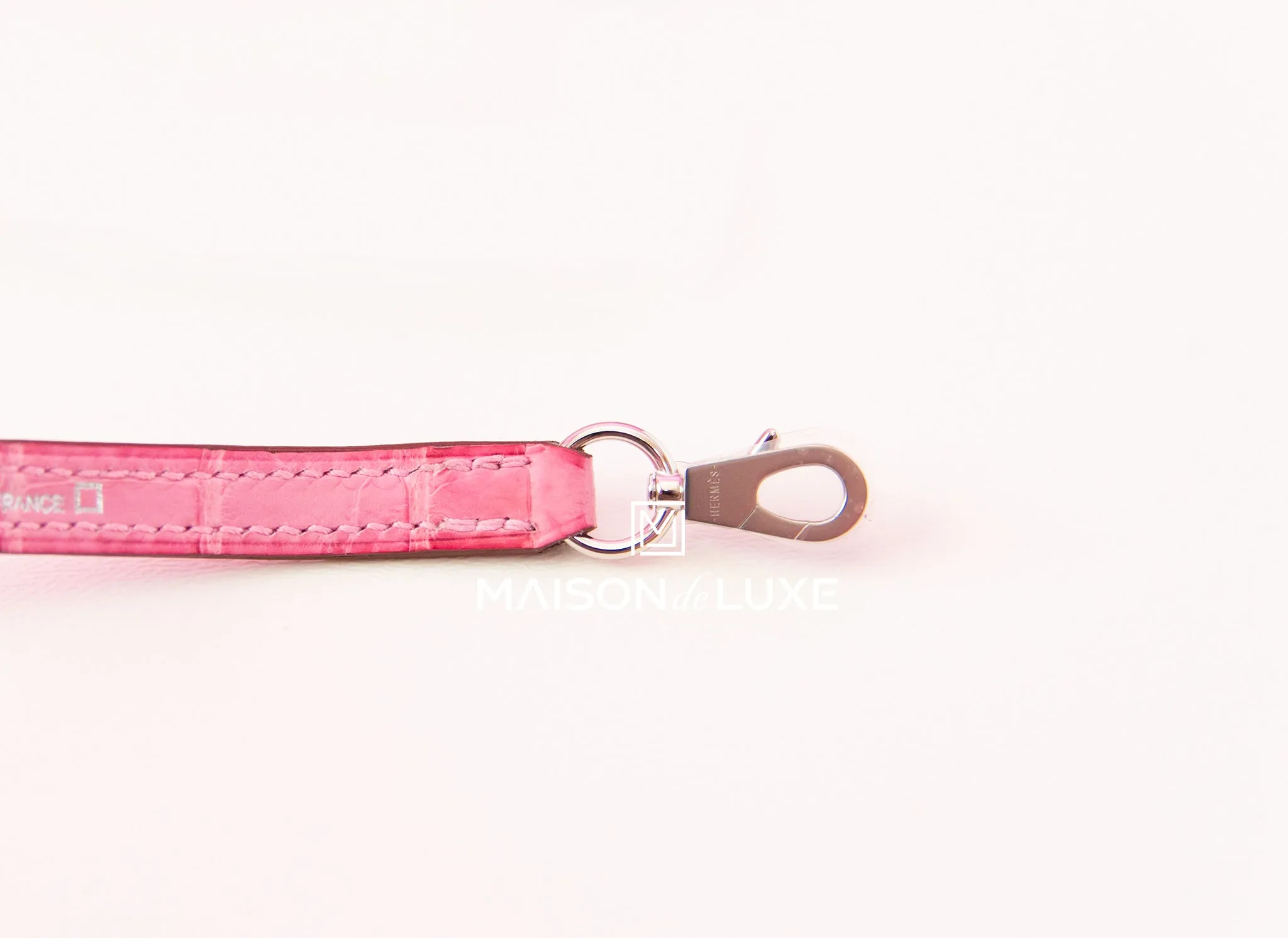 Hermes 5P Bubblegum Pink Crocodile Mini Kelly II 20 cm