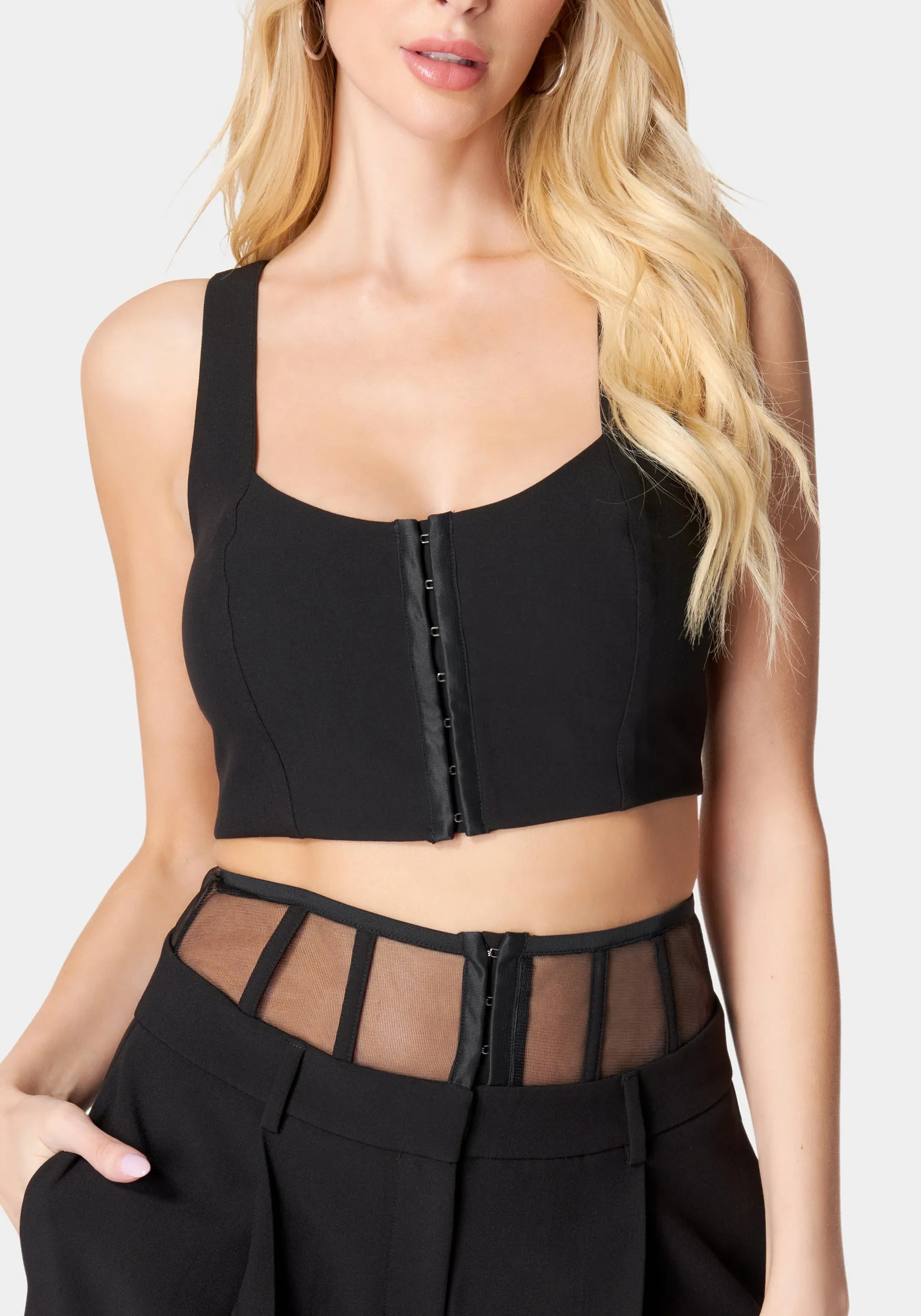 Hook & Eye Front Bustier Top