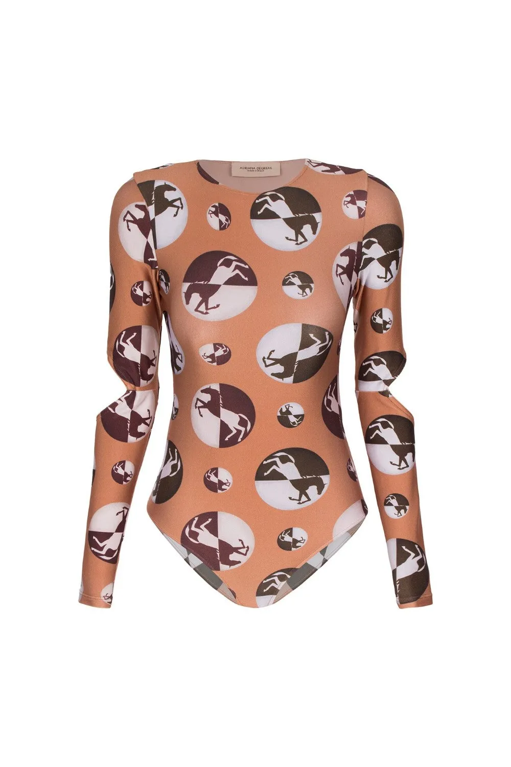 Horse Pois Long-sleeved bodysuit