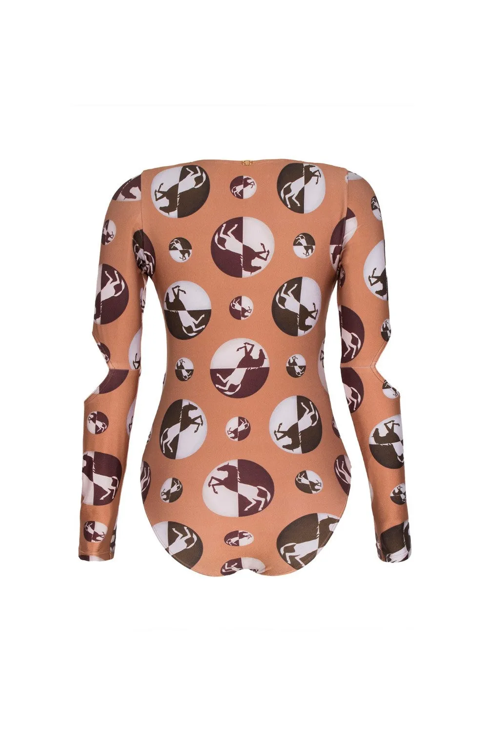 Horse Pois Long-sleeved bodysuit