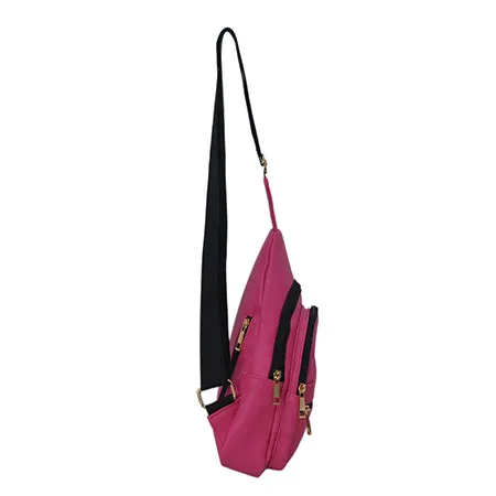 Hot Pink NGIL Faux Leather Sling Bag