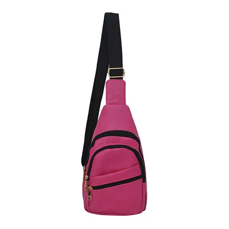 Hot Pink NGIL Faux Leather Sling Bag