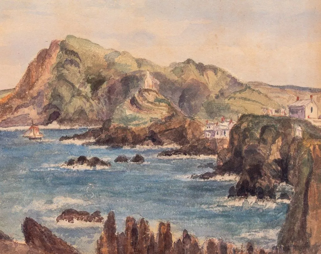 Ilfracombe, Lantern Hill, Hillsborough Watercolor