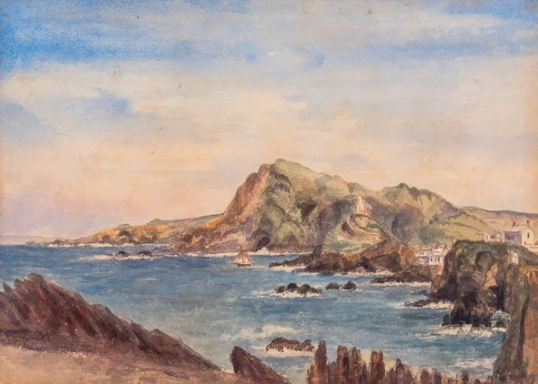 Ilfracombe, Lantern Hill, Hillsborough Watercolor