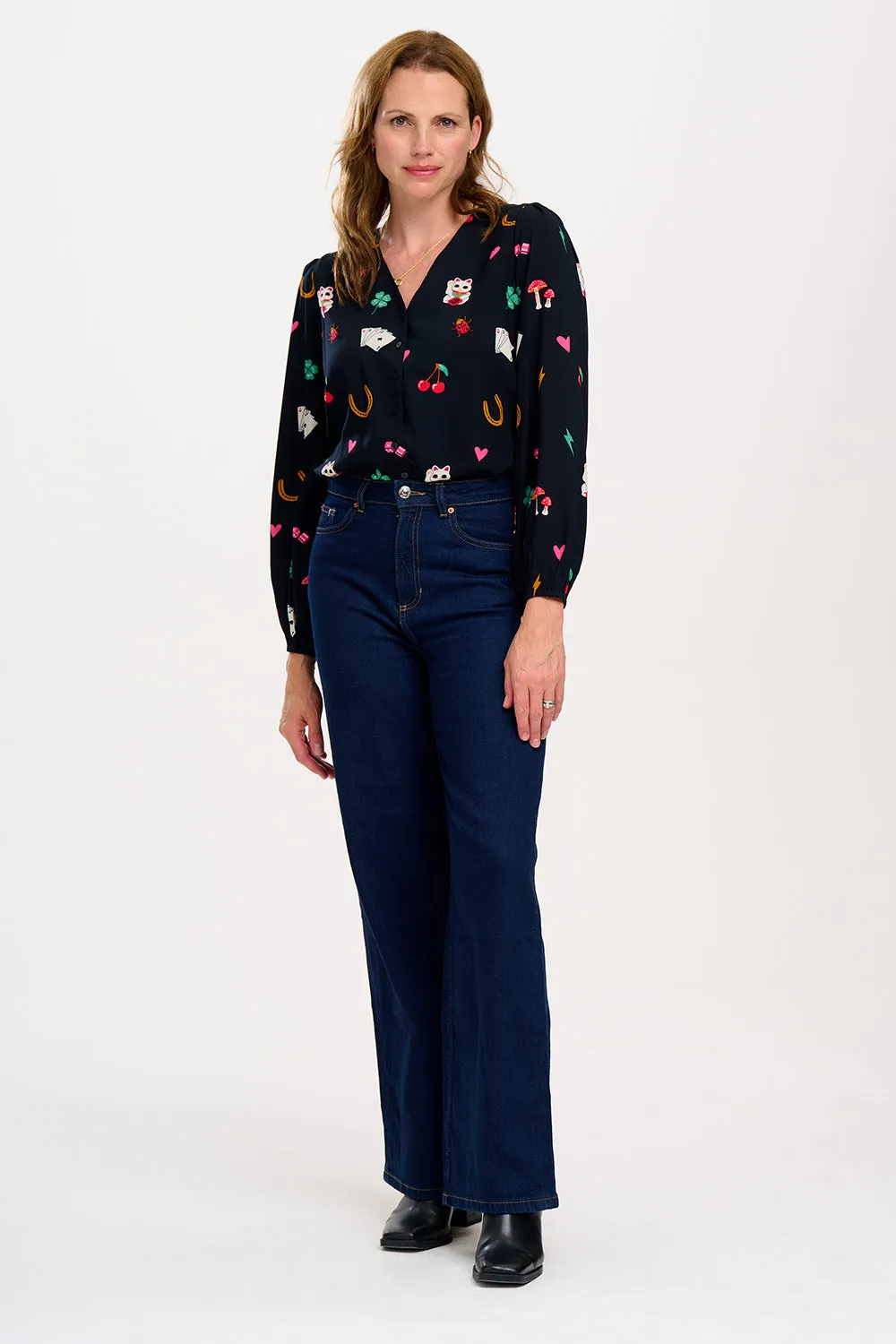 Imelda Blouse - Black, Lucky Charms