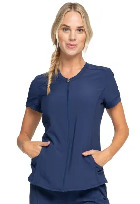 Infinity Zip Front V-Neck Scrub Top CK810A