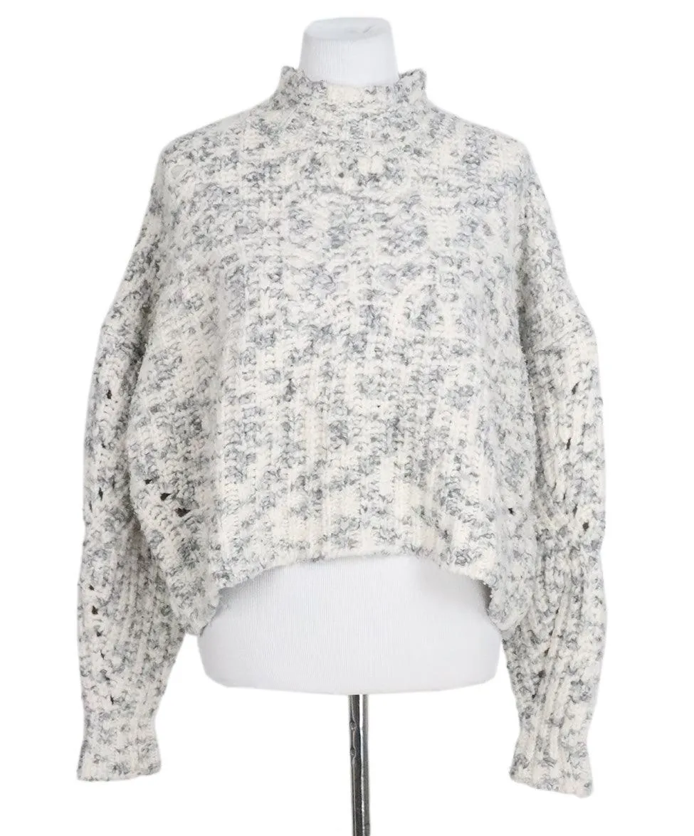 Isabel Marant Grey & White Mink Sweater sz 6