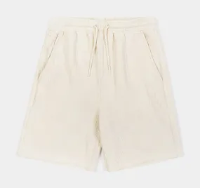 Jacquard Ornate Printed Mens Shorts (Cream)