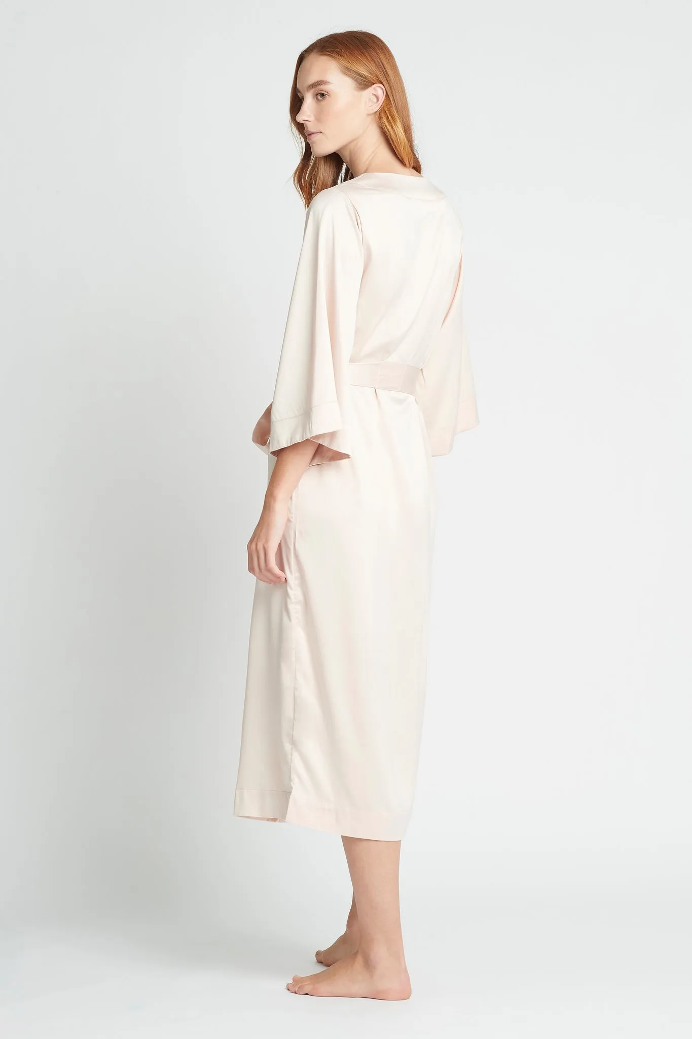 Jasmine Long Robe - Blush