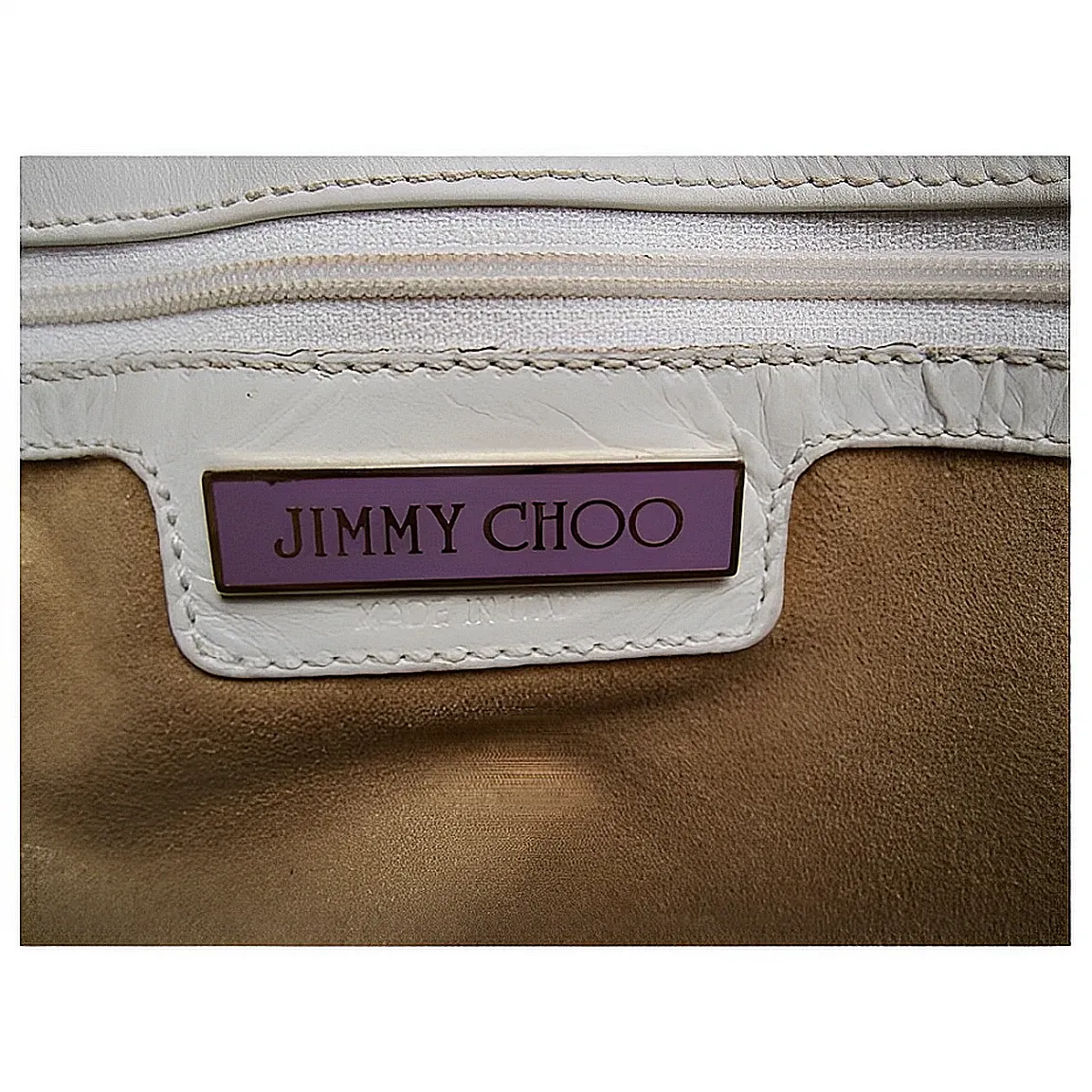 Jimmy Choo White Ayse Hobo Bag