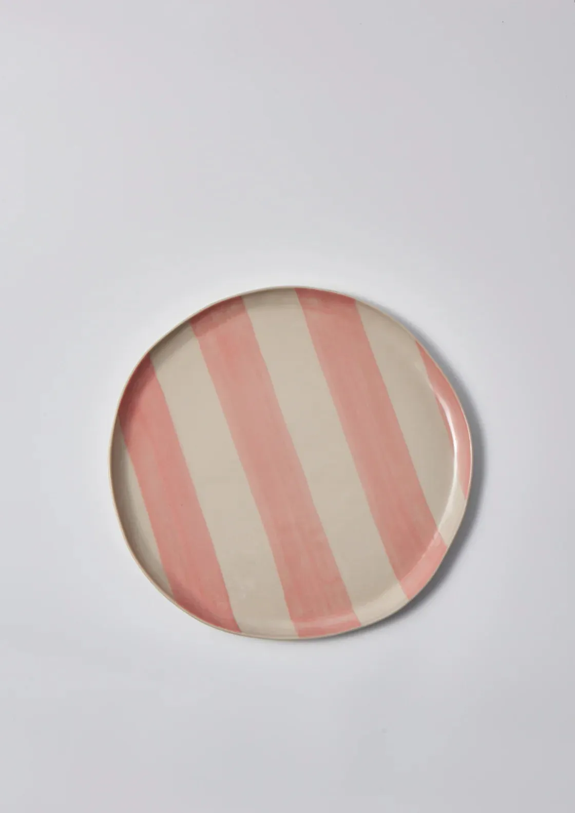 JONES & CO - CABANA STRIPE PLATTER PINK