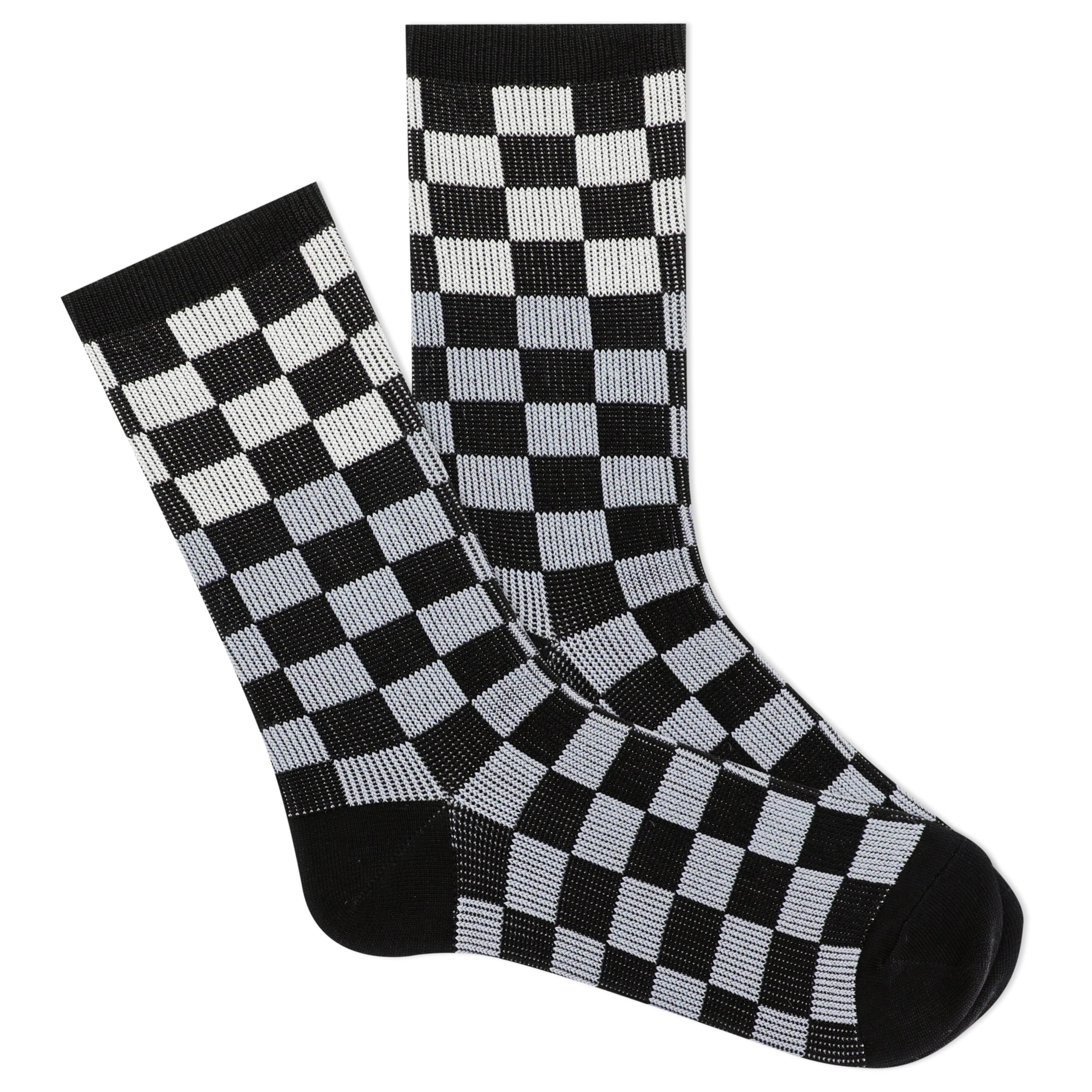 K.Bell Women's Soft & Dreamy™ Checker Pattern Crew Socks