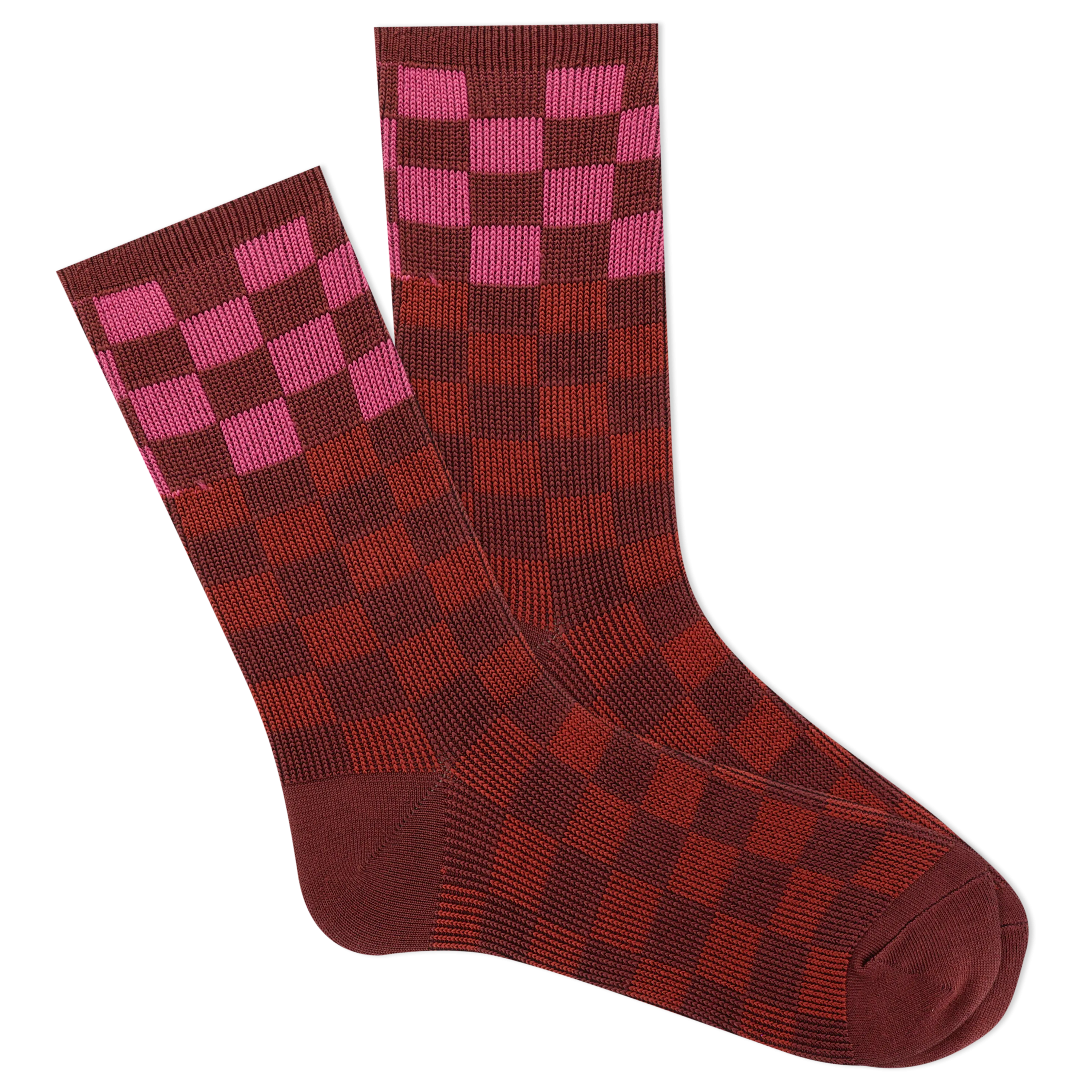 K.Bell Women's Soft & Dreamy™ Checker Pattern Crew Socks