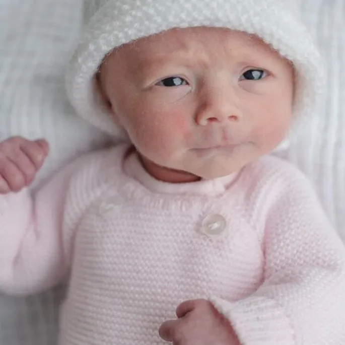 Knitted Pale Pink Cardigan