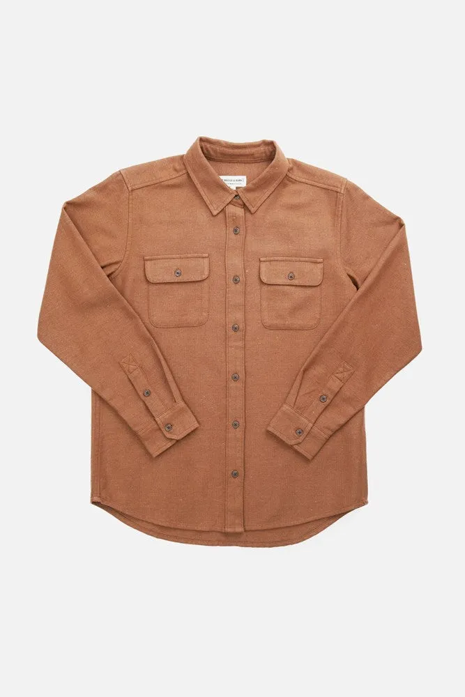 Lenon Shirt / Ochre Herringbone