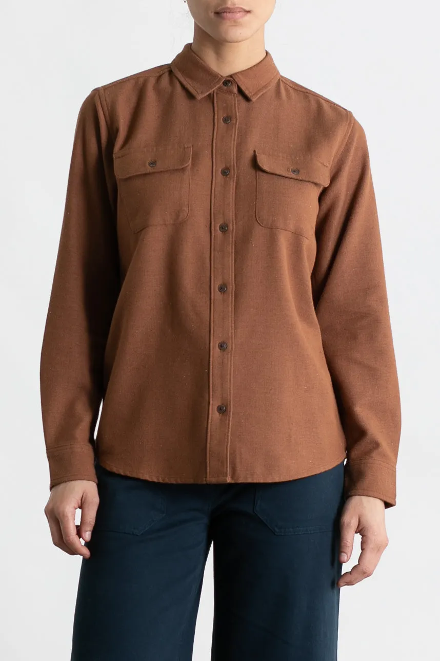 Lenon Shirt / Ochre Herringbone