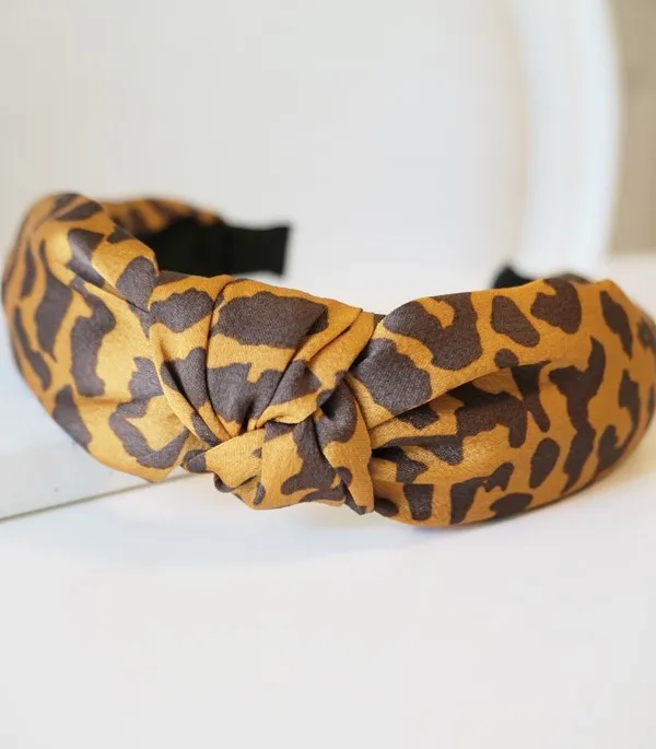 Leopard Top Knot Headband