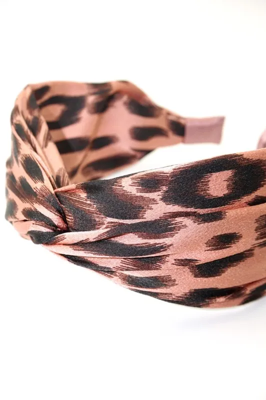 Leopard Top Knot Headband