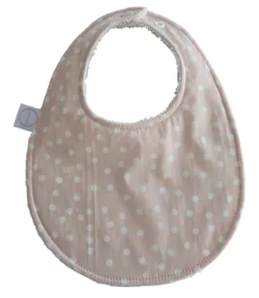 Light Pink Polka Dots Oval Bib