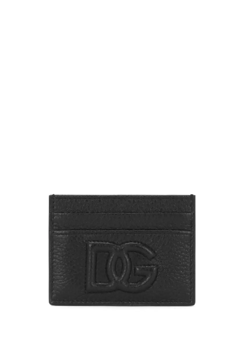 LOGO-PLAQUE LEATHER CARDHOLDER