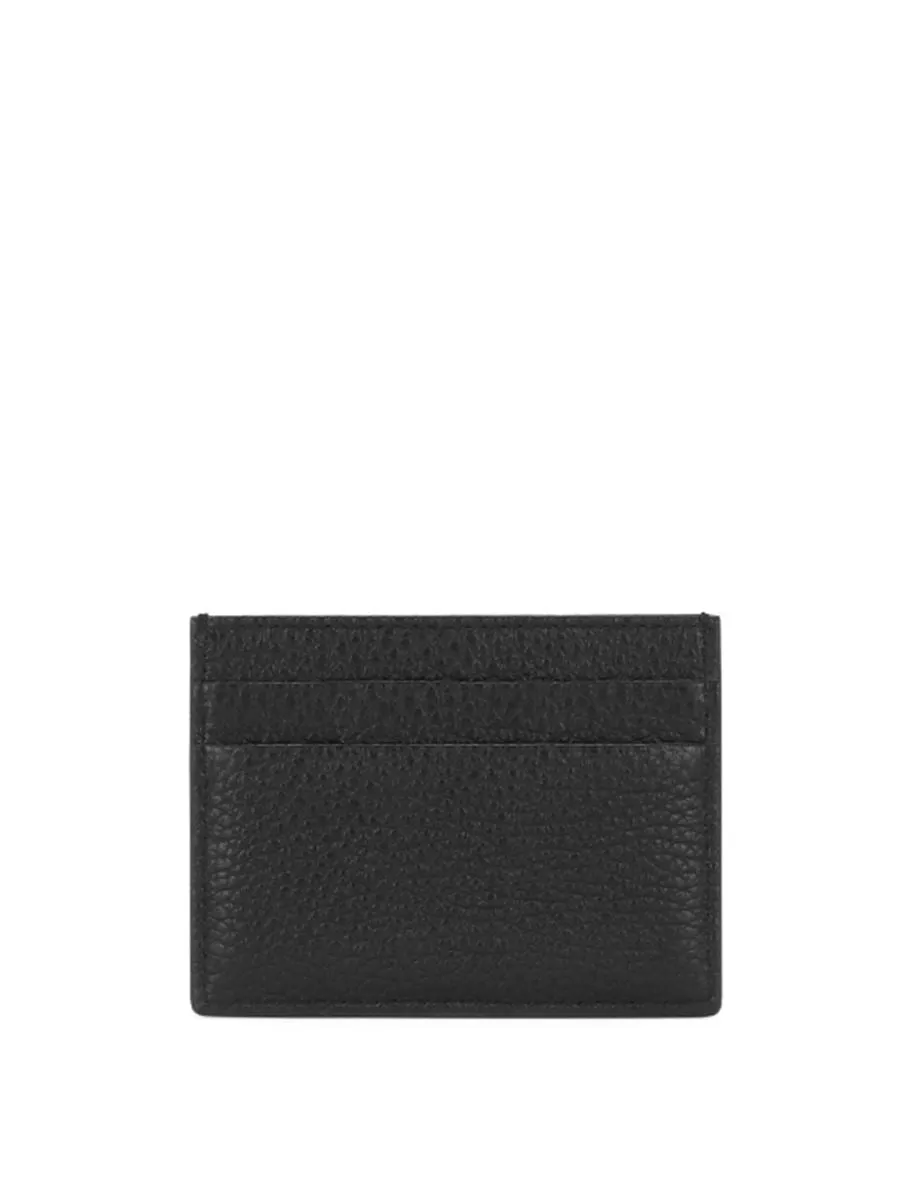 LOGO-PLAQUE LEATHER CARDHOLDER