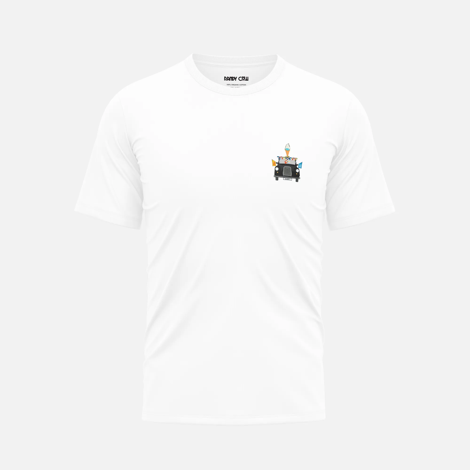 London Beach Club Black Taxi - White Organic Cotton T-Shirt