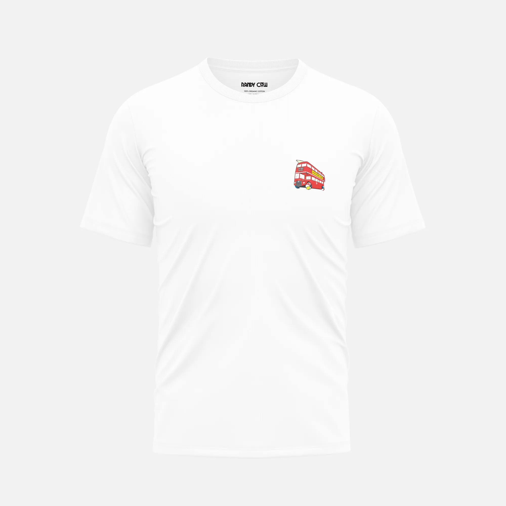 London Beach Club Bus - White Organic Cotton T-Shirt