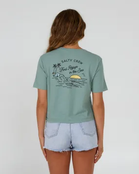 Lookout Sage Crop Tee