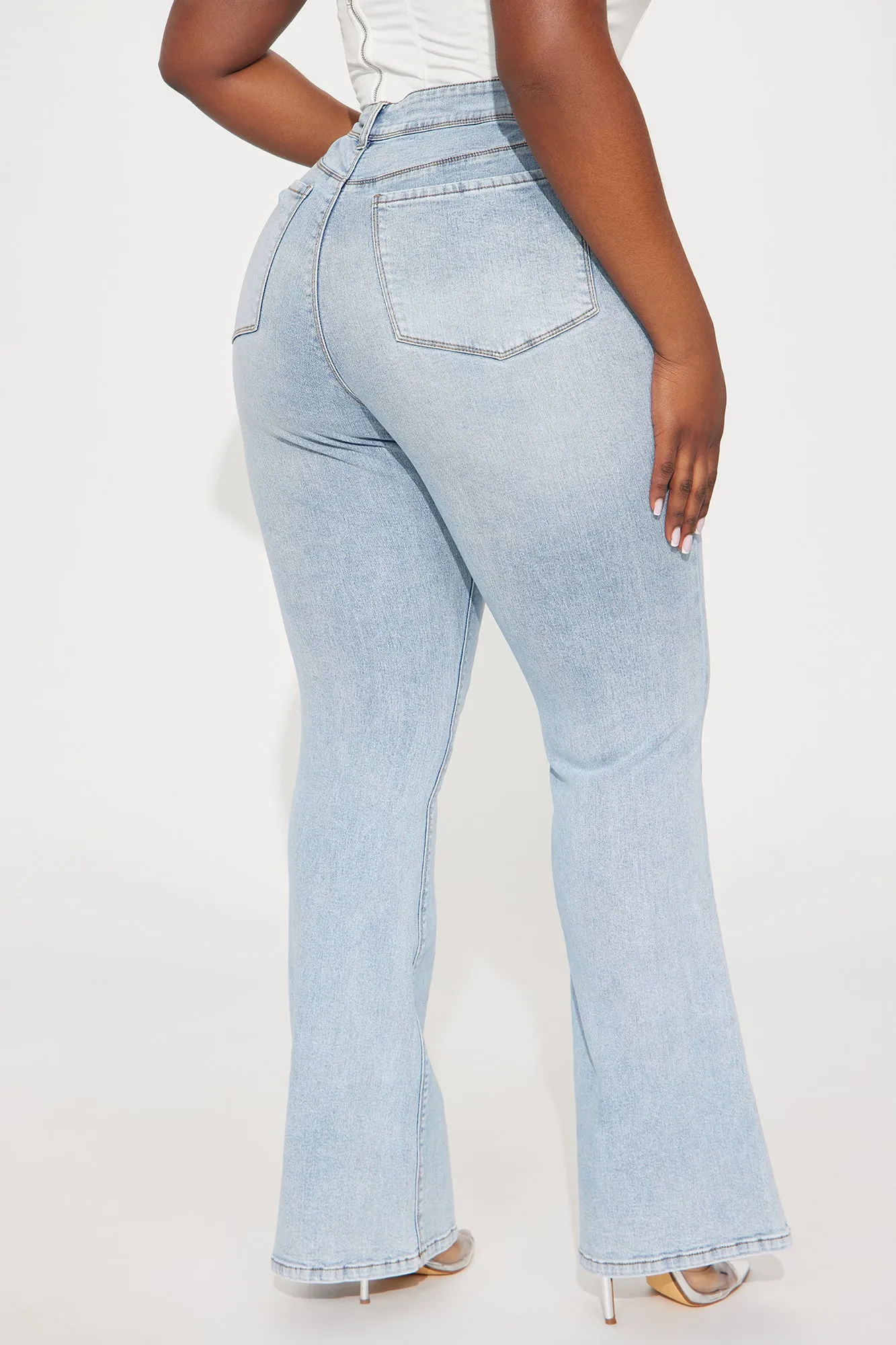 Lost Without You Soft Stretch Bootcut Jeans - Light Wash