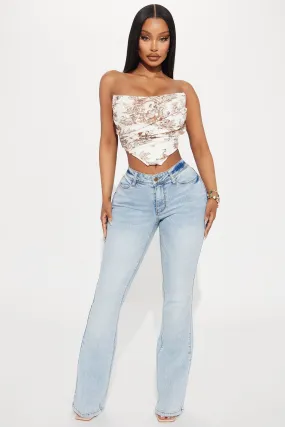 Lost Without You Soft Stretch Bootcut Jeans - Light Wash