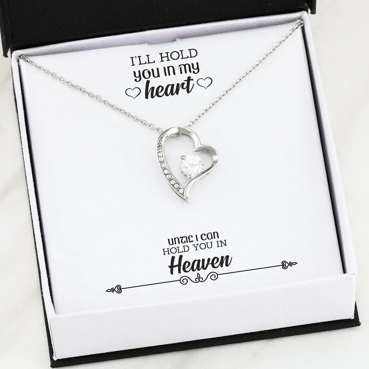 LOVE Forever Heart Necklace With Remembrance Heart Message Card