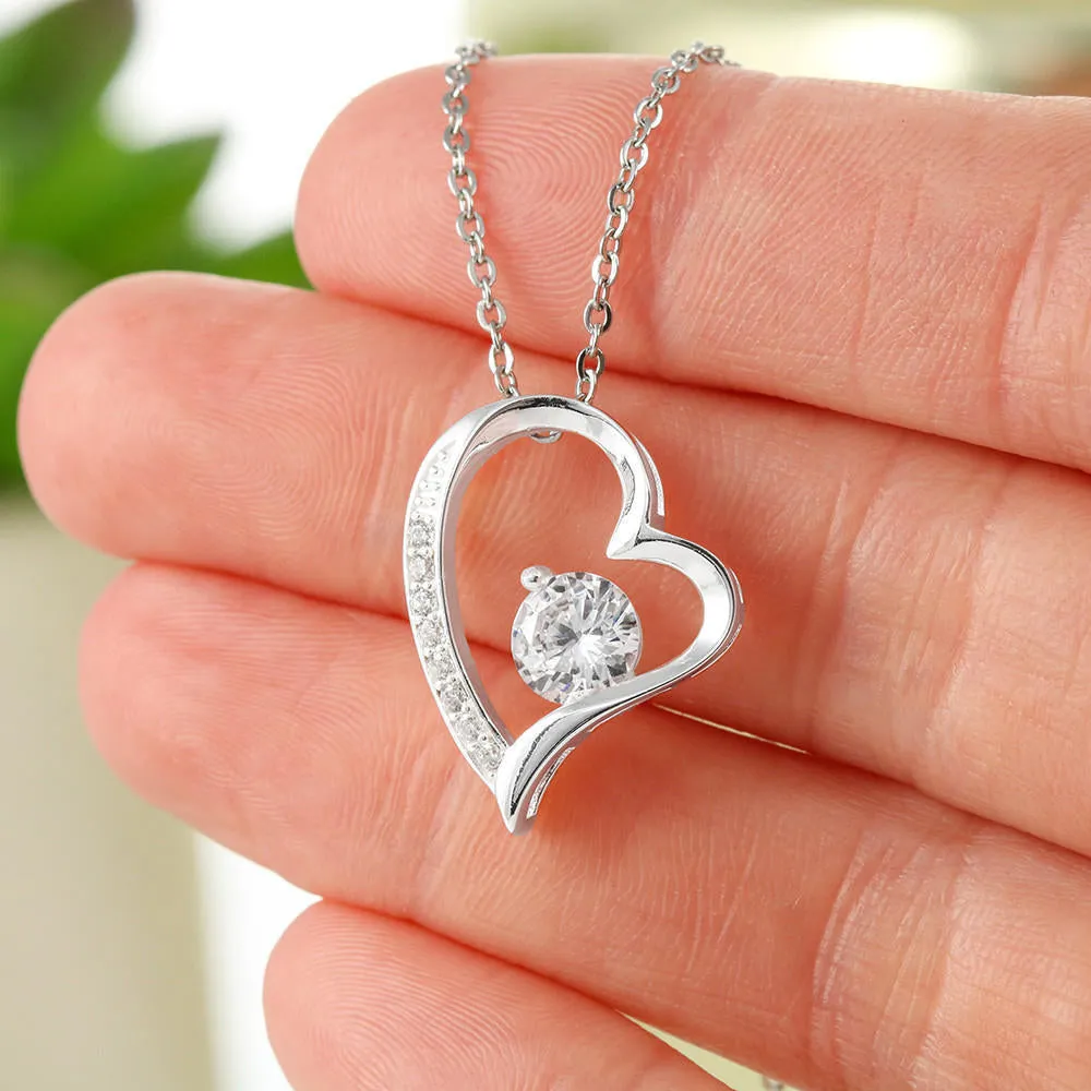 LOVE Forever Heart Necklace With Remembrance Heart Message Card