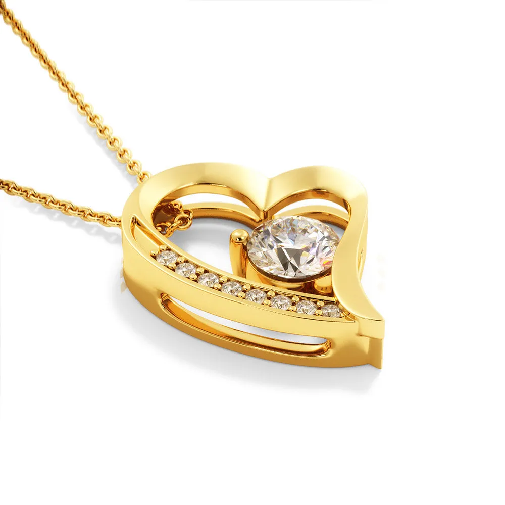 LOVE Forever Heart Necklace With Remembrance Heart Message Card