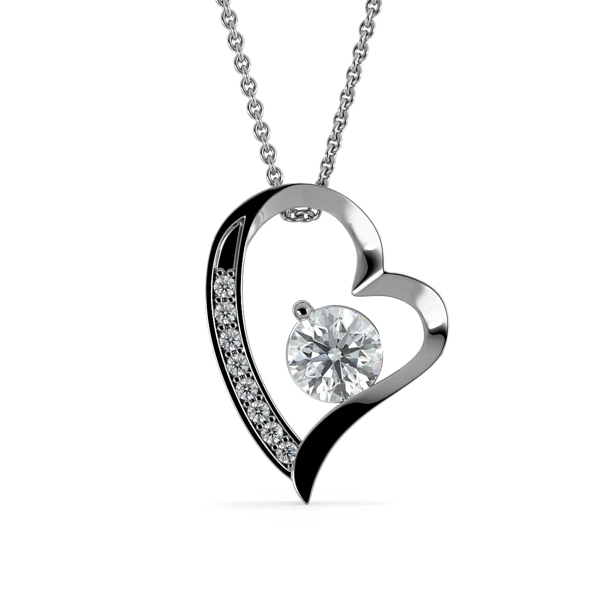 LOVE Forever Heart Necklace With Remembrance Heart Message Card