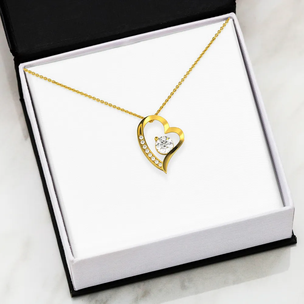 LOVE Forever Heart Necklace With Remembrance Heart Message Card